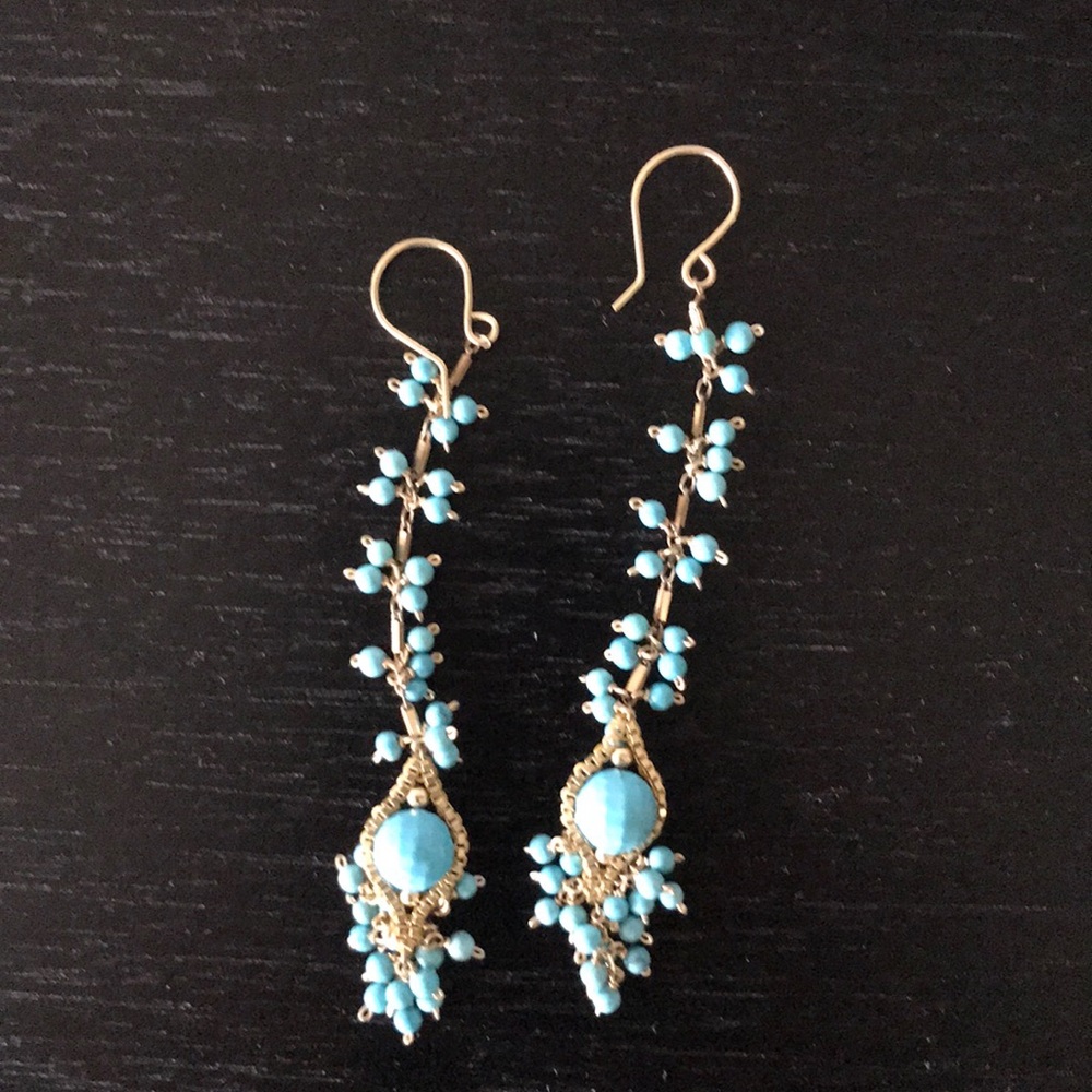 Turquoise & gold earrings